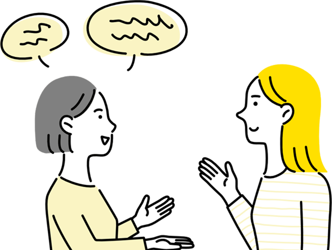 外国人講師と話す